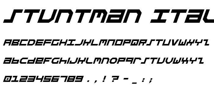 Stuntman Italic font